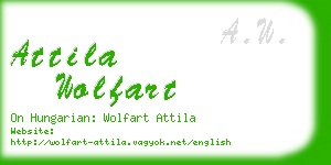 attila wolfart business card